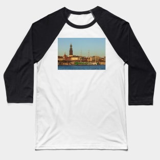 Michel, Rickmer Rickmers, Cap San Diego, ship, Elbe, harbor, evening, Hamburg, sailing ship, windjammer Baseball T-Shirt